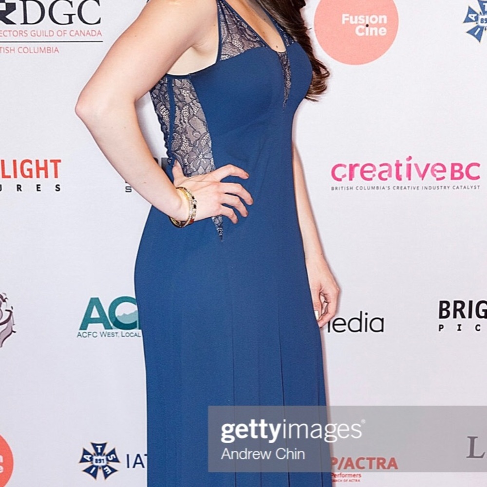 BCBG MaxAzria Lace Accent Maxi PROM / Formal Dress